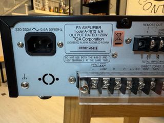 Amplificador Profesional TOA A-1812 (120W)