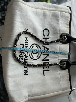 Borsa Chanel Tela Bianco e Nero