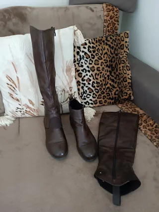 Stivali marroni tacco basso trasformabili