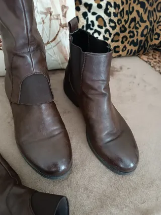 Stivali marroni tacco basso trasformabili