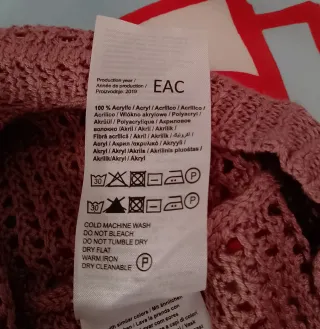 Top de ganchillo PIGALLE rosa talla S