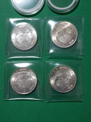 MONEDAS DE 100 PESETAS 1966