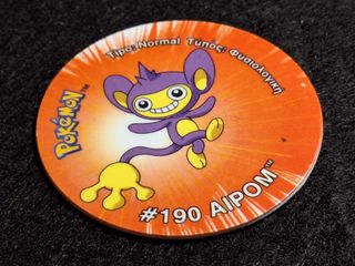 Pack 5 Tazos Pokémon Piloswine Aipom Furret Sentre