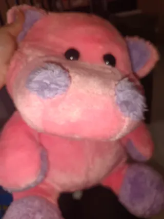 Peluche Ippopotamo Vintage Grande Rosa