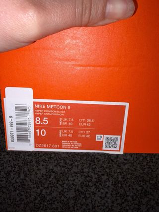 Nike Metcon 9 - Naranja y Negro
