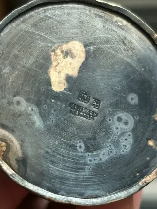 Lote 3 jarrones antiguos Meneses Madrid baño plata