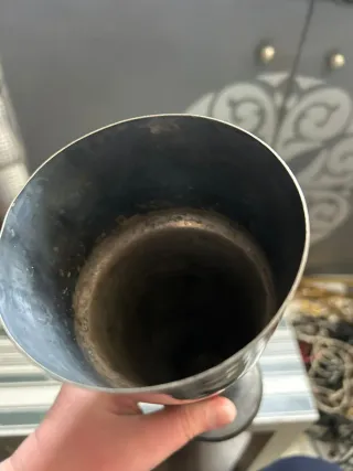 Lote 3 jarrones antiguos Meneses Madrid baño plata