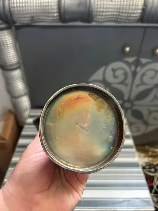 Lote 3 jarrones antiguos Meneses Madrid baño plata