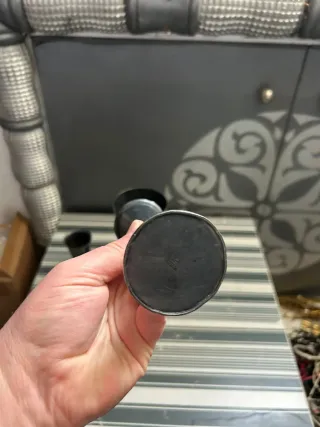 Lote 3 jarrones antiguos Meneses Madrid baño plata