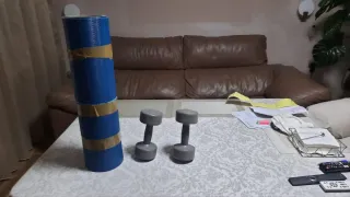 Esterilla yoga azul + 2 pesas 2kg