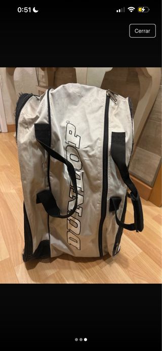 Paletero Dunlop Negro y Blanco