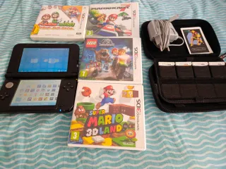 Nintendo 3DS XL Negra + Accesorios y Juegos