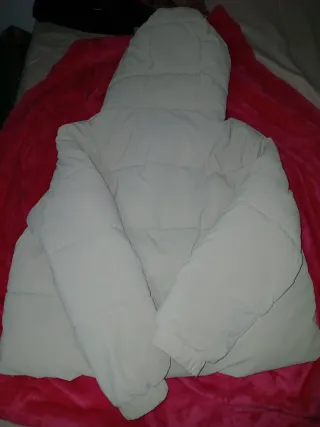 Chaqueta acolchada beige talla S