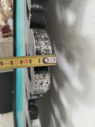 Espejo Vintage Grande Negro y Plateado