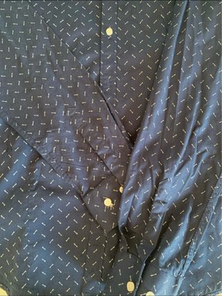 Camisa azul estampada chico