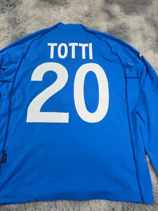 Maglia Italia Euro 2000 Totti #20 Manica Lunga