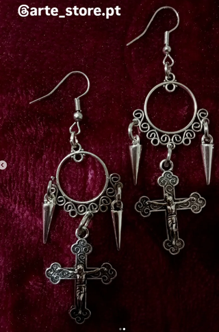 Brincos Cruzados Prateados