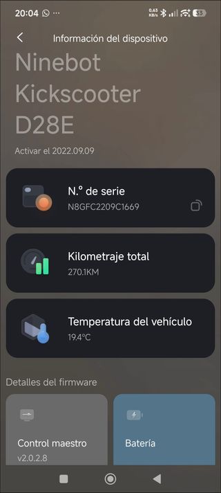 Segway Ninebot KickScooter D28E NUEVO solo 270km
