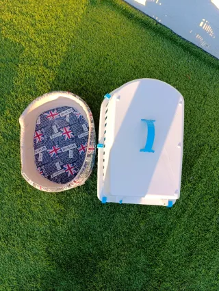 Transportín Perros y Gatos Azul/Blanco