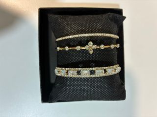 Set 2 Brazaletes Dorados y Plateados