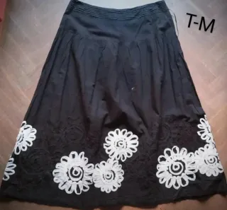 Falda Mulaya Negra T-M