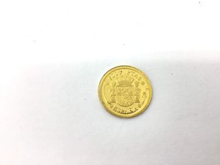 moneda oro 24k con 0