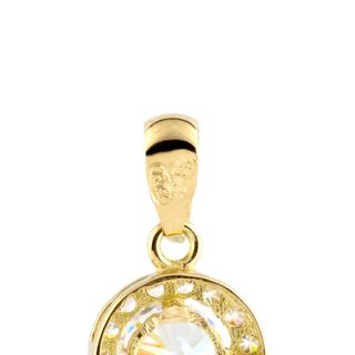 colgante oro 18k con piedra con circonita