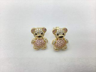 pendientes oro 18k con piedra con circonita