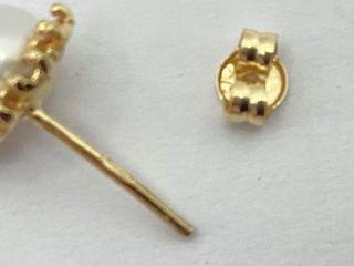 pendientes oro 18k con piedra con perla,circonita