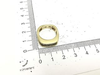 sortija oro 18k con piedra con diamante