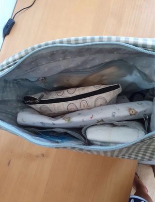 Bolso para carrito de bebé walking mum vichy verde