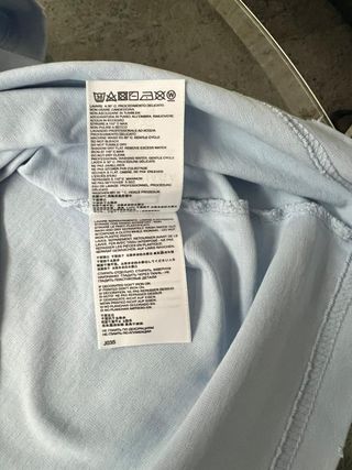 T-shirt Balenciaga Azzurro Logo Giallo