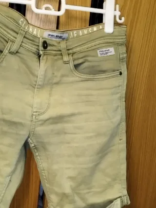 Shorts vaqueros Blend color verde oliva