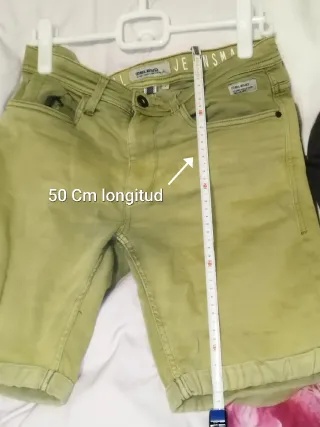 Shorts vaqueros Blend color verde oliva