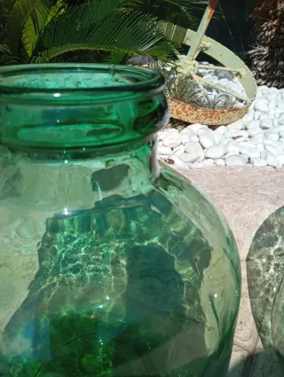 Conjunto 2 Damajuanas antiguas boca ancha