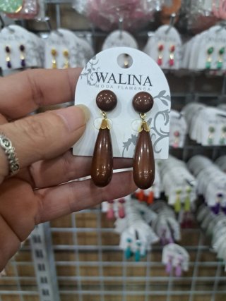 Pendientes WALINA Flamenca Rojo y Dorado