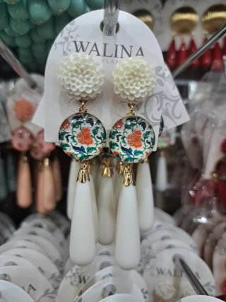 Pendientes WALINA Flamenca Rojo y Dorado