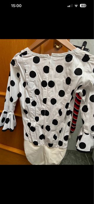 Camisa flamenca lunares blanco y negro