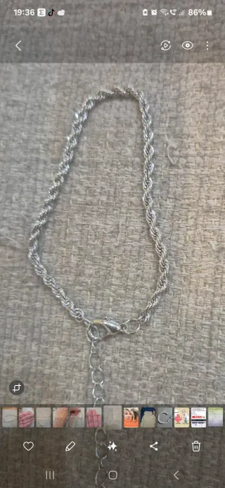 Pulsera Plata Ley Cadena Torcida Ajustable