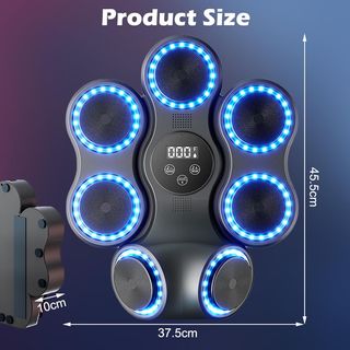 TECHVIZRS máquina boxeo musical LED 9 velocidades