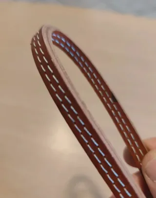 Guinzaglio manigliotto pelle intrecciata cm 64