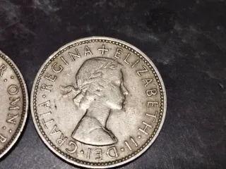 Juego 2 Monedas 2 Shillings 1949 y 1965