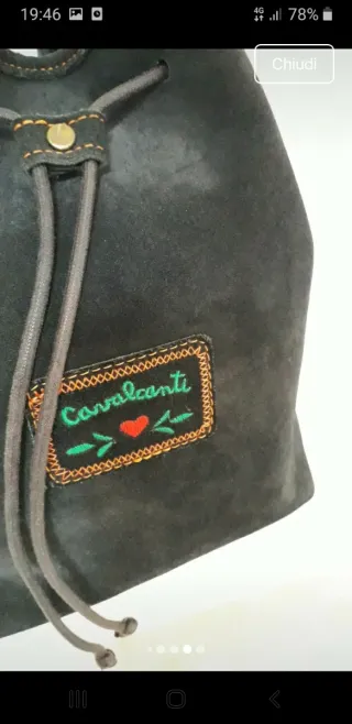 Borsa a secchiello blu