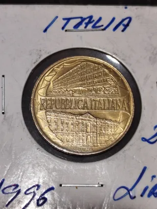 Moneda 200 Liras Italianas 1896-1996