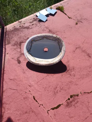 Lavabo ovalado pintado a mano