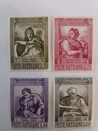Francobolli Vaticani 1964 Michelangelo