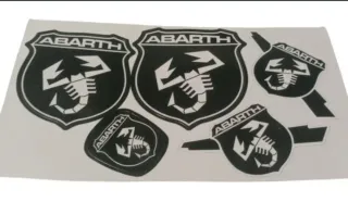 Kit Logos Abarth Escudo Negro