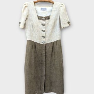 Vintage Almrausch abito tirolese XXL Dirndl lino