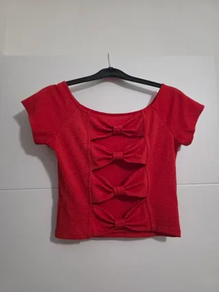 Top rojo Pull&Bear talla M