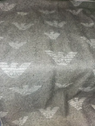 Sciarpa Emporio Armani Logo Aquila Grigio Nero